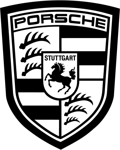 Логотип автобренда Porsche.